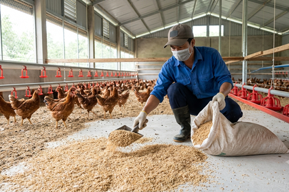 Bao lâu nên thay hoặc bổ sung chất độn chuồng một lần