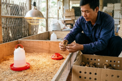 Cách giảm hao hụt khi nhận gà giống vận chuyển từ xa